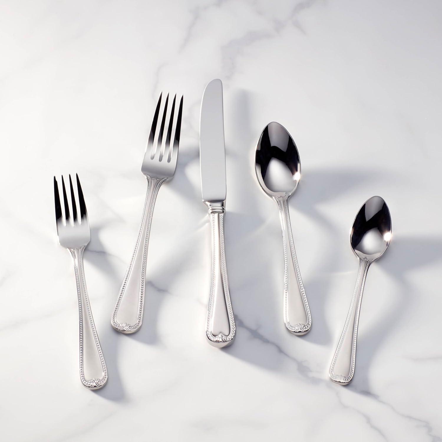 imageLenox 5Piece Vintage Jewel Gold Place Setting  Silver Frosted