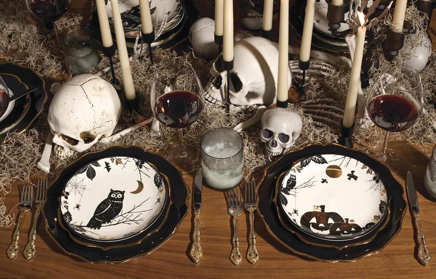 imageLenox 896871 Vintage Halloween Haunted Accent Plates Set of 4 Assorted HalloweenAccent Plates  Set of 4