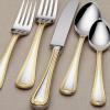 imageLenox 5Piece Vintage Jewel Gold Place Setting  Silver Gold