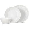 imageLenox 888917 Chelse Muse Fleur Matte Black 4Piece Bowl Set12Piece Dinnerware Set