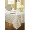 imageLenox Laurel Leaf 70quotx144quot Oblong Tablecloth IvoryPlatinum