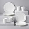 imageLenox Tin Can Alley 4 Degrees 12Piece Dinnerware Set White  L100 1475 LB Service for 412Piece Place Setting