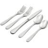 imageOneida Flight 65 Piece Everyday Flatware Service for 12 180 Stainless Steel Silverware Set Dishwasher Safe45Piece Flatware Set