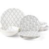imageLenox 890112 Textured Neutrals Chambray 12Piece Set