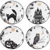 imageLenox 896871 Vintage Halloween Haunted Accent Plates Set of 4 Assorted HalloweenAccent Plates  Set of 4