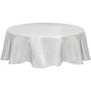 imageLenox Opal Innocence 70 Round White Tablecloth Machine Washable WrinkleResistant Table Cover