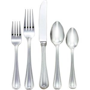 imageLenox 5Piece Vintage Jewel Gold Place Setting  Silver Metallic