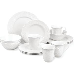 imageLenox 851746 Opal Innocence Carved 16Piece Dinnerware Set16Piece Place Setting