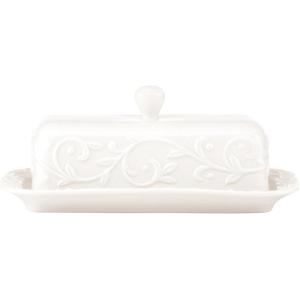 imageLenox 851746 Opal Innocence Carved 16Piece Dinnerware SetCovered Butter Dish