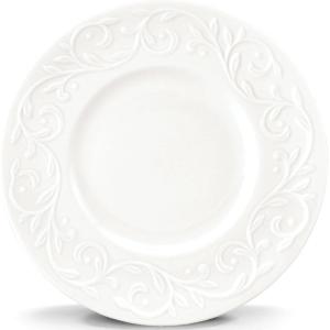 imageLenox 851746 Opal Innocence Carved 16Piece Dinnerware SetDessert Plates  Set of 4