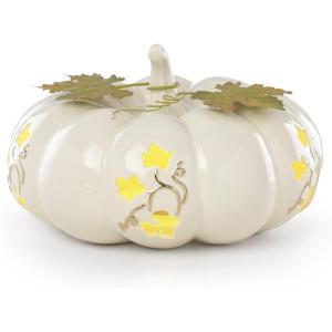 imageLenox 883397 Lighted Pumpkin Medium Centerpiece HalloweenShort