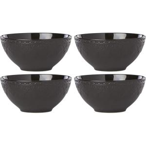 imageLenox 888917 Chelse Muse Fleur Matte Black 4Piece Bowl SetBowls  Set of 4