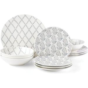 imageLenox 890112 Textured Neutrals Chambray 12Piece Set