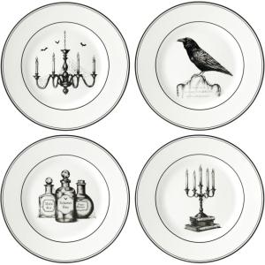 imageLenox 891431 Vintage Halloween 4Piece Dessert Plate Set Halloween
