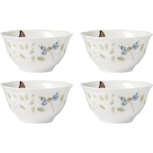 imageLenox 894543 Butterfly Meadow Vines 4Piece Rice Bowl SetRice Bowls  Set of 4