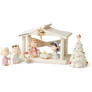imageLenox 895265 Peanuts The Christmas Pageant ampamp Creche 8Piece Set