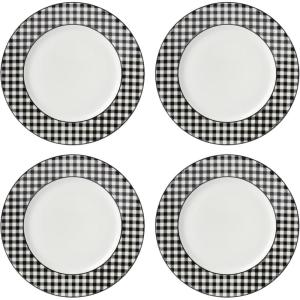 imageLenox 897166 Gingham Dinner Plates Set of 4 Pink Valentines DayBlack