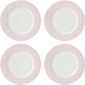 imageLenox 897166 Gingham Dinner Plates Set of 4 Pink Valentines DayPink