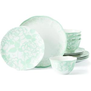 imageLenox Butterfly Meadow Cottage 12Piece Dinnerware Set 1745 LB Sage