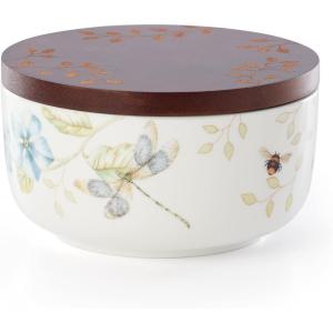 imageLenox Butterfly Meadow Scalloped Lilac Linen Candle 120 LB MultiBlue Geranium