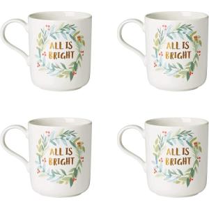 imageLenox French Perle Scallop Holiday Mug S4 330 White