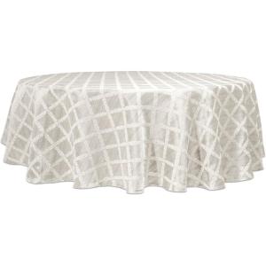 imageLenox Laurel Leaf 70quotx144quot Oblong Tablecloth IvoryPlatinum
