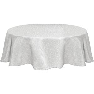 imageLenox Opal Innocence 70 Round White Tablecloth Machine Washable WrinkleResistant Table Cover