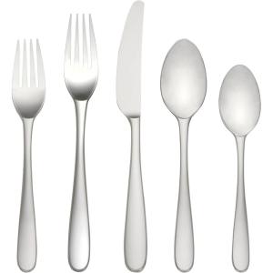 imageLenox Stratton Flatware Set Silver 65 Piece