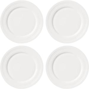 imageLenox Tin Can Alley Large Serving Bowl WhiteDinner Plates  Set of 4  4 Degrees