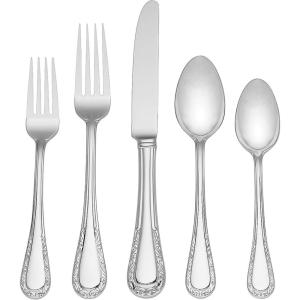 imageLenox Venetian Lace 5Piece Flatware Place Set 5Piece Place Setting Lenox Venetian Lace FlatwareSilver5Piece Place Setting