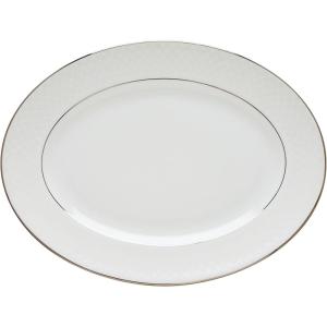 imageLenox Venetian Lace Saucer WhiteOval Platter  Large