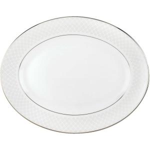 imageLenox Venetian Lace Saucer WhiteOval Platter  Small