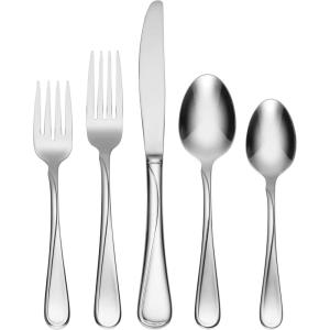 imageOneida Flight 65 Piece Everyday Flatware Service for 12 180 Stainless Steel Silverware Set Dishwasher Safe12Piece Flatware Set