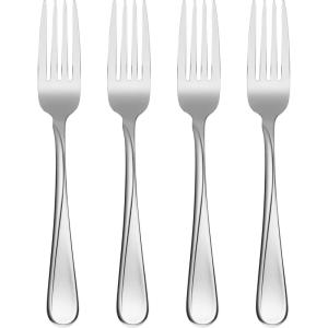 imageOneida Flight 65 Piece Everyday Flatware Service for 12 180 Stainless Steel Silverware Set Dishwasher SafeDinner Forks  Set of 4
