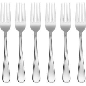 imageOneida Flight 65 Piece Everyday Flatware Service for 12 180 Stainless Steel Silverware Set Dishwasher SafeDinner Forks  Set of 6