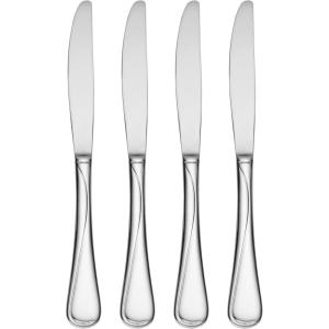 imageOneida Flight 65 Piece Everyday Flatware Service for 12 180 Stainless Steel Silverware Set Dishwasher SafeDinner Knives  Set of 4