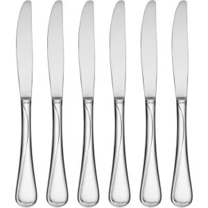 imageOneida Flight 65 Piece Everyday Flatware Service for 12 180 Stainless Steel Silverware Set Dishwasher SafeDinner Knives  Set of 6