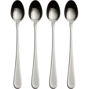 imageOneida Flight 65 Piece Everyday Flatware Service for 12 180 Stainless Steel Silverware Set Dishwasher SafeTall Drink Spoons  Set of 4