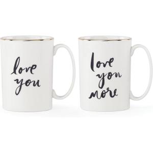 imagekate spade new york Bridal Party 2Piece Champagne Flute SetMug Set  Love U