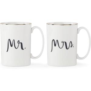 imagekate spade new york Bridal Party 2Piece Champagne Flute SetMug Set  Mr  Mrs
