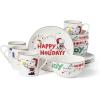 imageLenox 896636 Snoopy Christmas Hors Doeuvres Tray12Piece Dessert Set