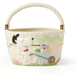 imageLenox 895686 Peanuts Easter Snoopy ampamp Woodstock Basket Spring Home Decor