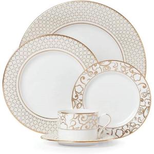 imageLENOX Venetian Lace Gold Cup 040 LB Metallic5Piece Place Setting