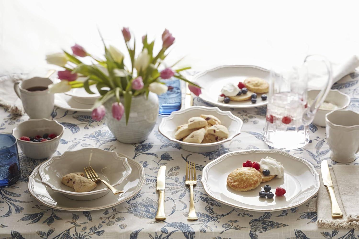 imageLenox 895711 French Perle Bead Dinner Plates Set Of 44 Count