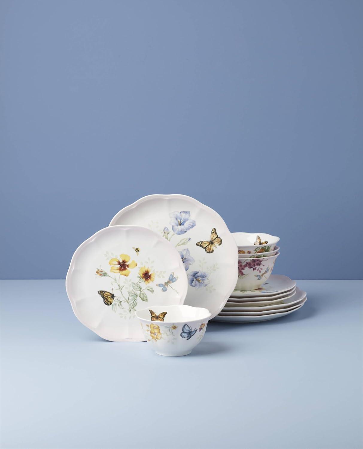 imageLenox 897102 Butterfly Meadow Pink Ombre 5Piece Tea Set12Piece Dinnerware Set