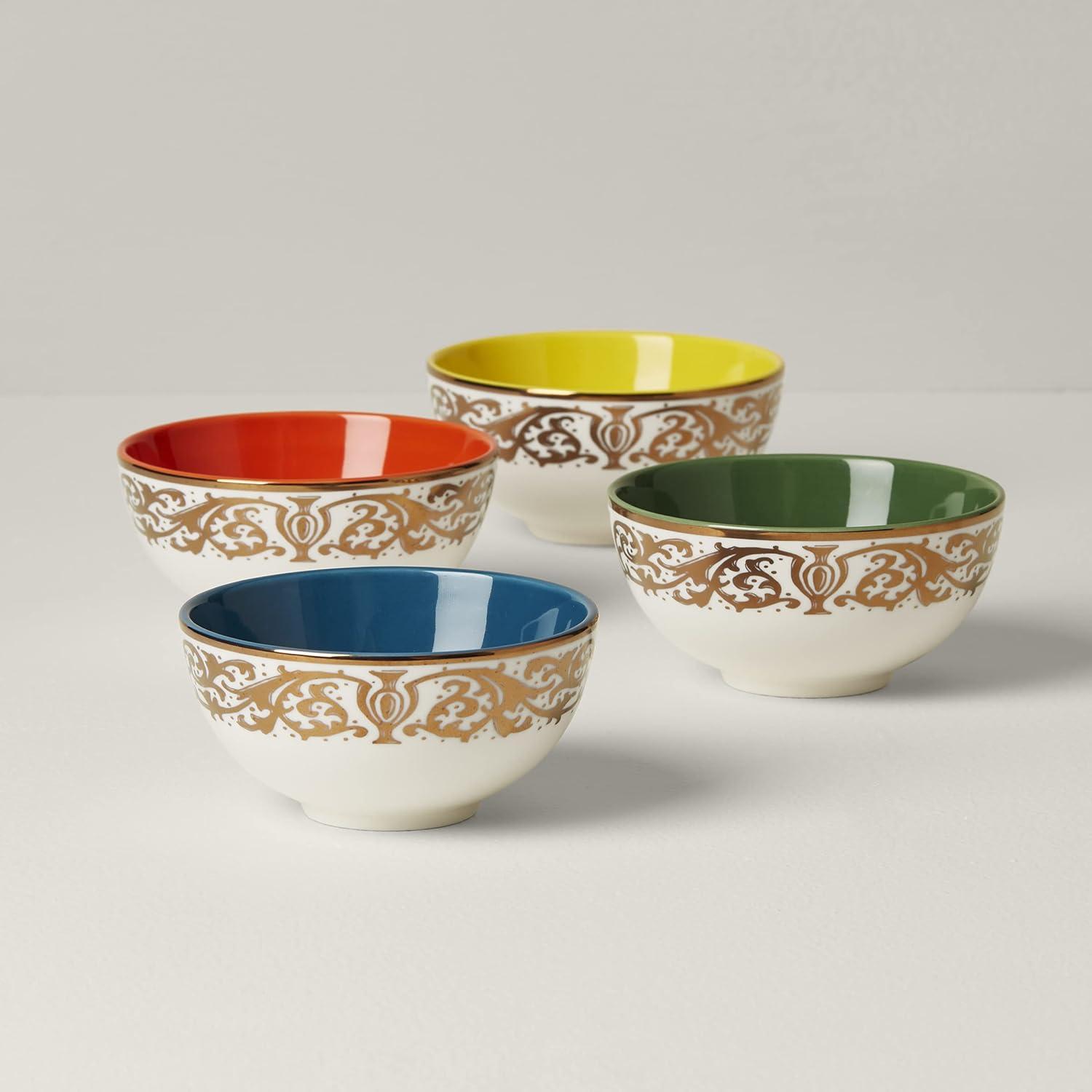 imageLenox Lx Remix 4Piece Tidbit Plate Set 203 White4Piece Bowl Set