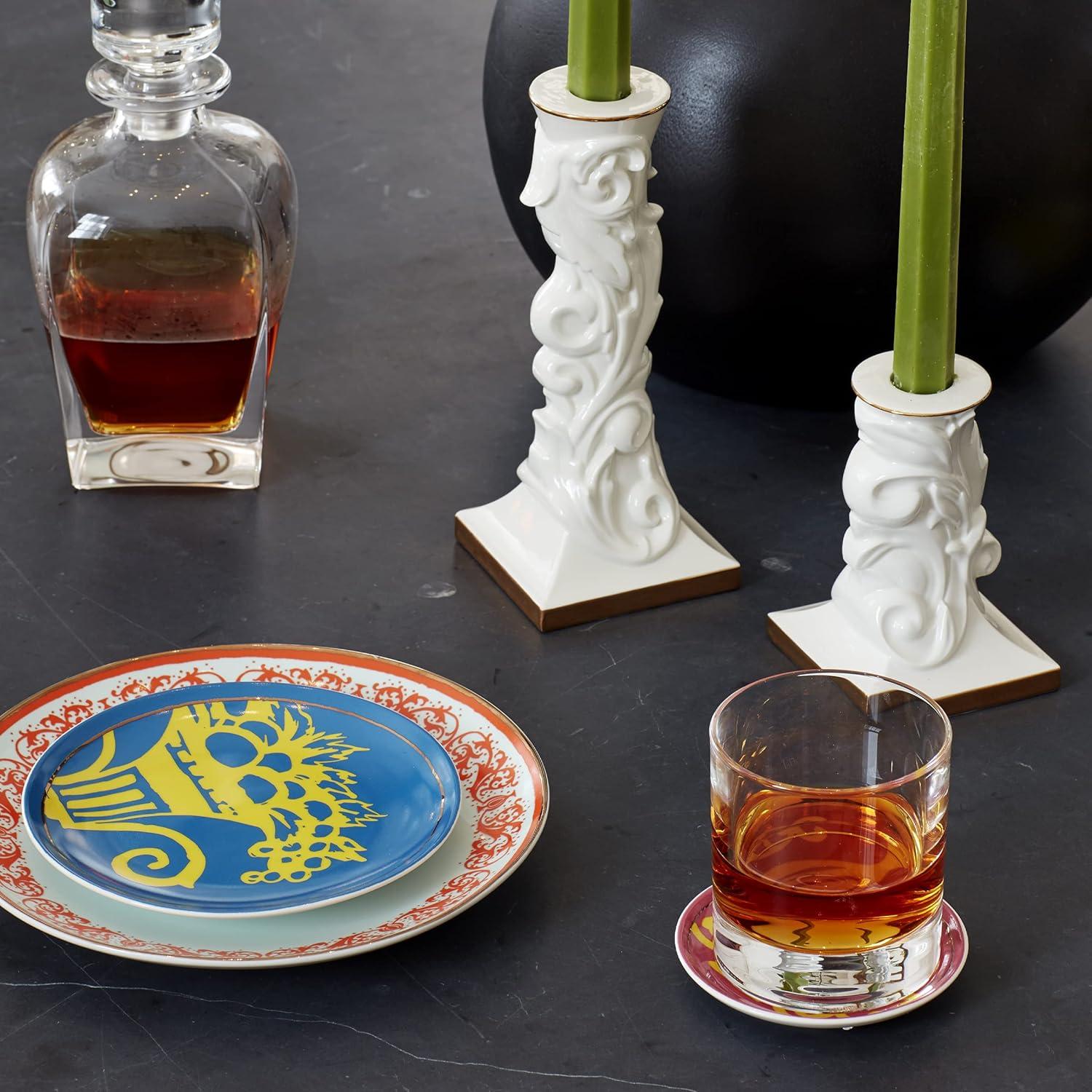 imageLenox Lx Remix 4Piece Tidbit Plate Set 203 WhiteCoaster  Caddy Set