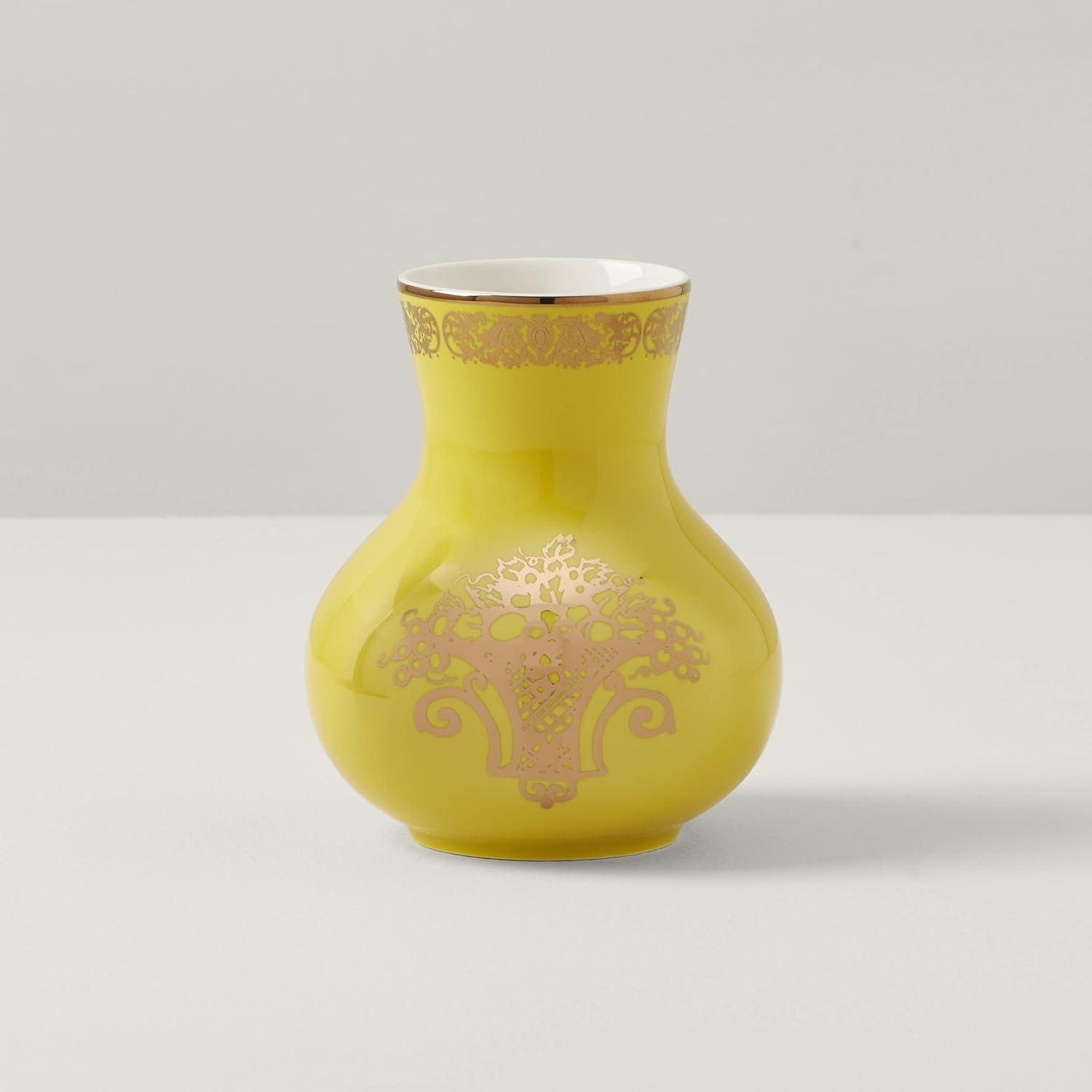 imageLenox Lx Remix 4Piece Tidbit Plate Set 203 WhiteVase  Yellow