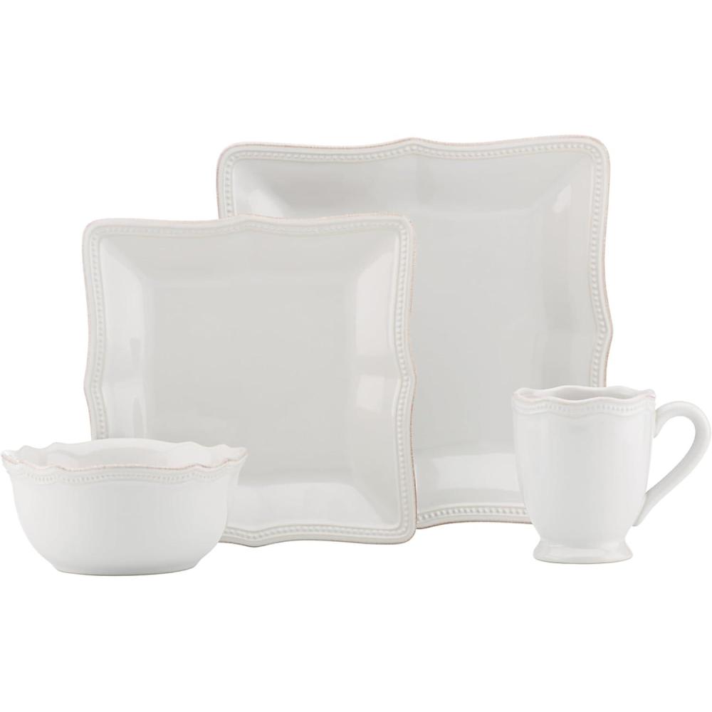 imageLenox 895711 French Perle Bead Dinner Plates Set Of 4690 LB
