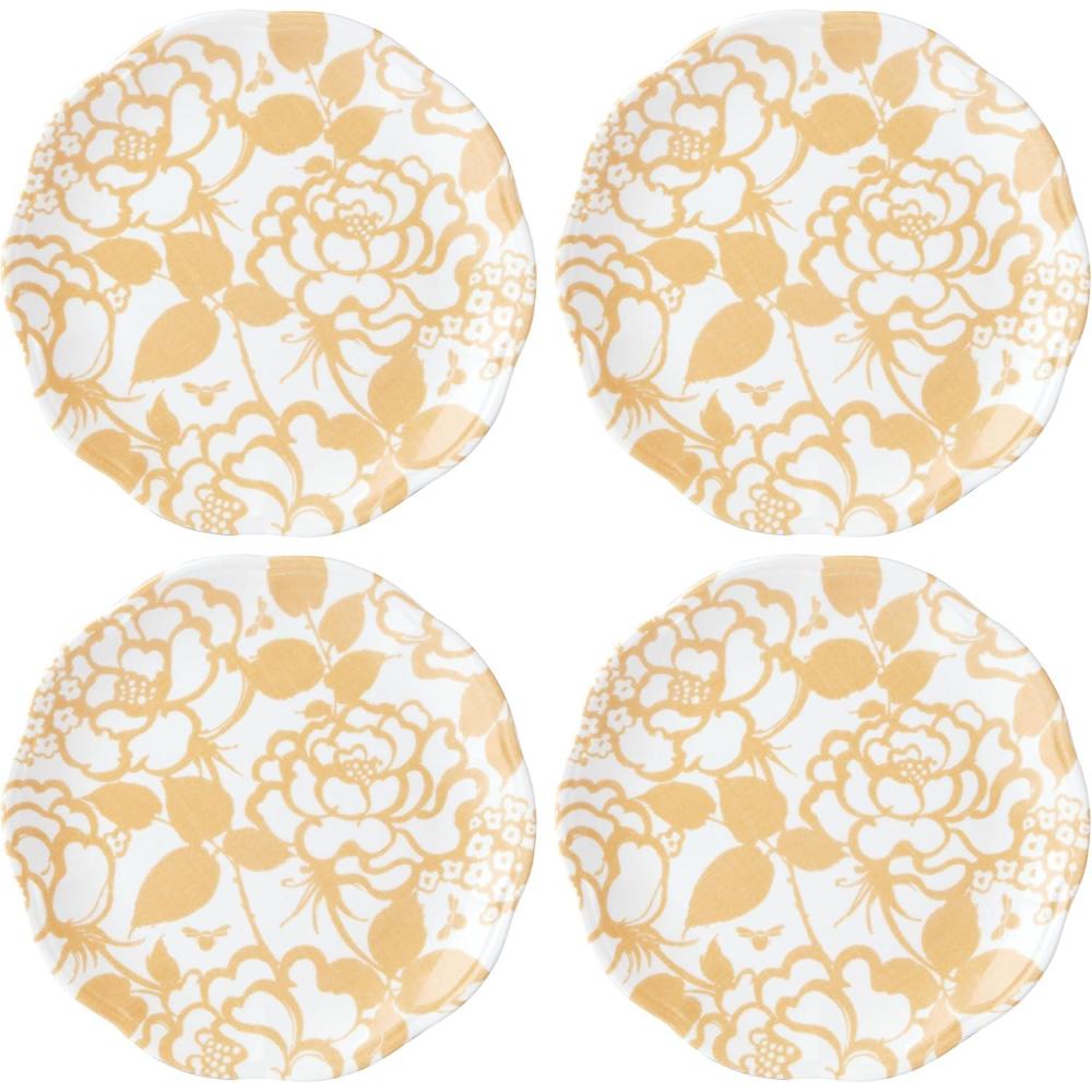 imageLenox Butterfly Meadow Cottage Accent Plates Set of 4 495 LB GoldenrodAccent Plates